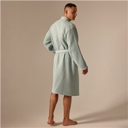 Халат вафельный мужской SL HOME: Boho «Аззура», размер M, хлопок 100%, бирюзовый