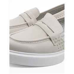 03-YC382-2 LT. BEIGE Лоферы женские (натуральная кожа)