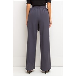 Брюки однотонные цвета графит с поясом Шарлин №2