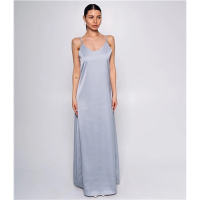 Платье #ОКТ015001, серо-голубой