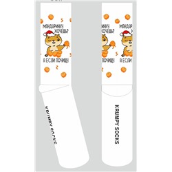 Носки НГ р.40-45 "TxT" Хомяк с Мандаринками