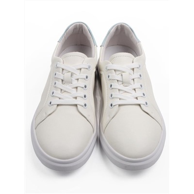 03-C935-10 MILK/LT. BLUE Кеды женские (натуральная кожа)