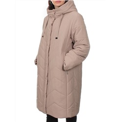 1135 DK. BEIGE Пальто зимнее облегченное женское (холлофайбер 150 гр.)
