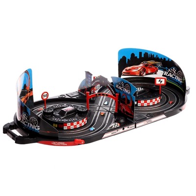 Автотрек в кейсе «Ралли», работает от сети