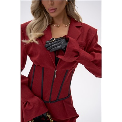 Пиджак – корсет Джуди (бордовый)