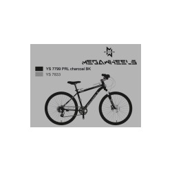 Велосипед 26" рама 17" 21sp MEGAWHEELS MOUNTAIN II чёрный-серый