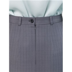 Юбка тёмно-серая в полоску с карманами