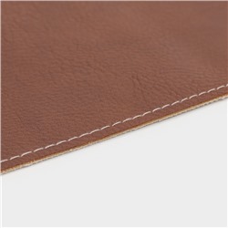 Дорожка на стол Magistro, двухсторонняя, экокожа, хлопок, 91.4×35.5 см, коричневая