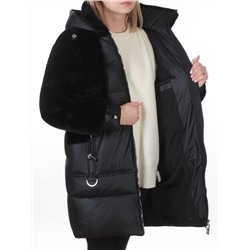 8368 BLACK Куртка зимняя женская (200 гр. холлофайбер)