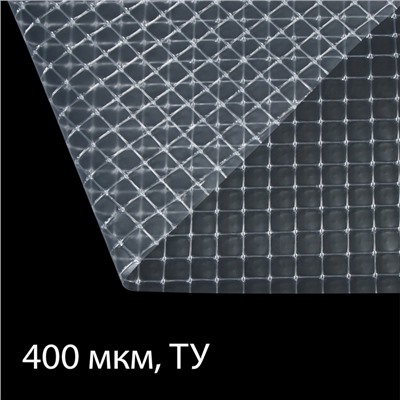 Плёнка армированная, полиэтиленовая с леской, 25×2 м, толщина 400 мкм, с УФ-стабилизатором, Greengo