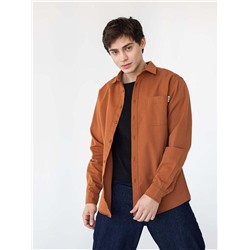 06601 Рубашка мужская коричневый