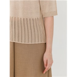Блуза вязаная бежевого цвета