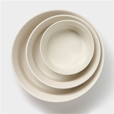 Салатники Magistro Whitewarm, 380/700/1.2 л, d=12/16/20.5 см, набор 3 шт., фарфор, белые