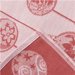 Полотенце "Доляна" Новогодние игрушки красные 40х60 см, пл. 225 г/м², жаккард, 100 % хлопок