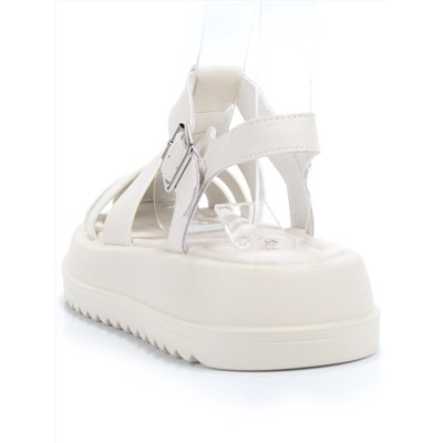 08-PEAG35-1 LT. BEIGE Босоножки женские (натуральная кожа)