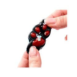 Сквиш антистресс - игрушка «Чёрные лапки», с блёстками, 4 шт.