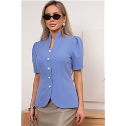 Жакет василькового цвета с рукавом-фонарик Анис №4