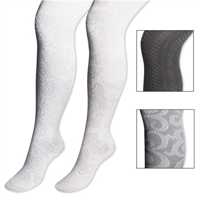 К71 Колготки детские ажур (белые) Белый/86-92