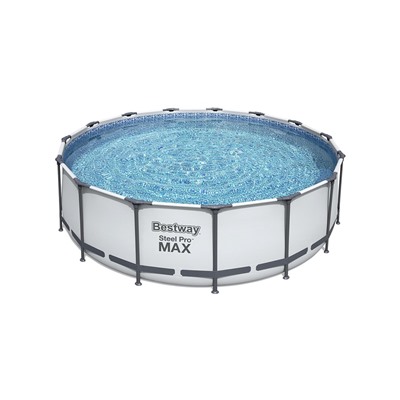 Бассейн каркасный Bestway Steel Pro MAX 56438, 457×122 см, фильтр-насос, лестница, тент, круглый