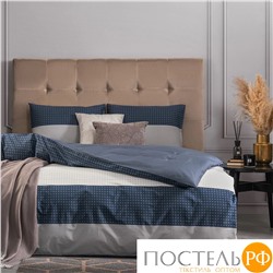 MEDSLEEP ВЕРНЕР КПБ 145х215-1/180х220-1/50х70-2, 4 пр., хл./сатин синий