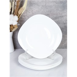 Набор квадратных тарелок 6 штук 240 мм / KWD95 (white) /уп 12/