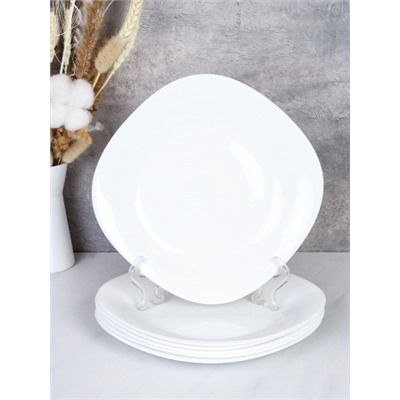 Набор квадратных тарелок 6 штук 240 мм / KWD95 (white) /уп 12/