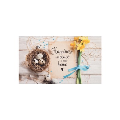 Полотенце кухонное «Этель. Счастья и мира Вашему дому», 40×73 см, 100% хлопок, саржа 190 г/м²