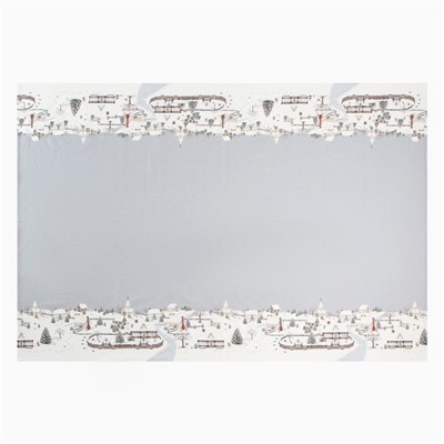 Скатерть новогодняя «Этель. Зимняя деревня», 149×220 см, 100% хлопок, саржа 190 г/м²