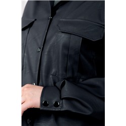 Рубашка (Шакет) 3336 из экокожи черный