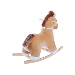 Качалка «Лошадка: Звёздочка», музыкальная, бежевая, цвет звёзд МИКС