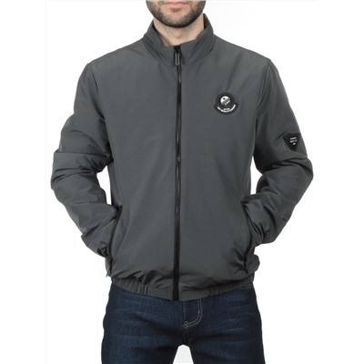 EM25057-1 DARK GRAY Куртка-бомбер мужская демисезонная (100 гр. синтепон)
