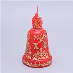 Декоративная свеча резная «Пасхальный колокольчик», красный, 7×11 см, 140 г