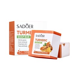 SADOER TURMERIC SOAP BAR Мыло для лица и тела с куркумой, 100г