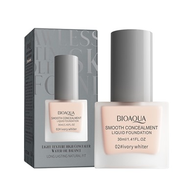 Тональный крем для лица матирующий, выравнивающий BIOAQUA concealer liquid foundation repair