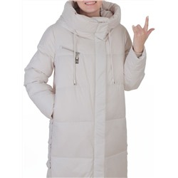 8310 LT. BEIGE Пальто зимнее женское (200 гр. холлофайбер)