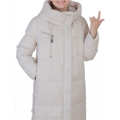 8310 LT. BEIGE Пальто зимнее женское (200 гр. холлофайбер)