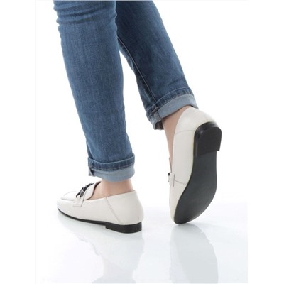 03-DCO117-2 BEIGE Лоферы женские (натуральная кожа)