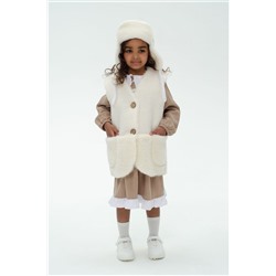 Жилет детский меховой ПЛЮША ваниль