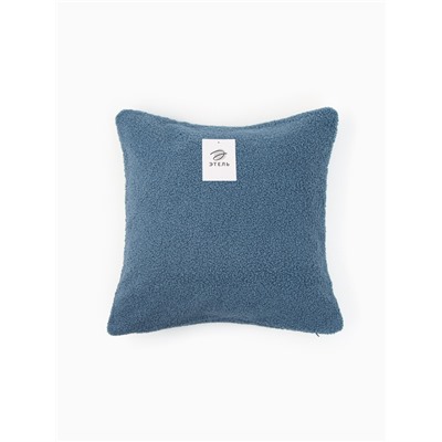 Наволочка декоративная «Этель» Boucle, 43×43 см, синяя