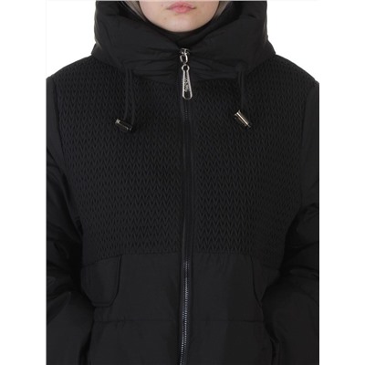 YR-6619 BLACK Куртка зимняя женская (150 гр. холлофайбер)