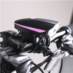 Фонарь передний COMIRON "EASY" корпус: ABS; свет: CREE XPG, 250lm; аккумулятор 1200 mAh, USB, сигнал 140Дб, влагозащищённый, розовый. АКЦИЯ/уп 30/120/
