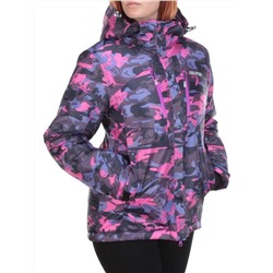 W1607-1 VIOLET PRINT Куртка горнолыжная женская ERUITOR (100 гр. холлофайбера)