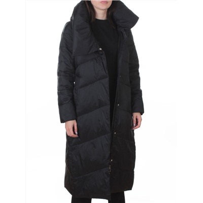 3067 BLACK Пальто пуховое женское (утиный пух)