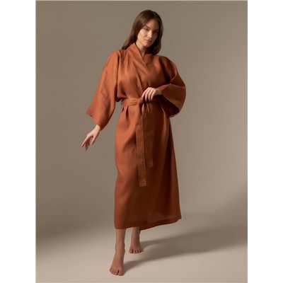 Халат женский домашний SL HOME «Softness»-52, 100% лён, 150 г/м2