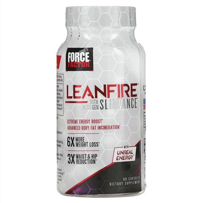 Force Factor, LeanFire с продуктом Slimvance нового поколения, 60 капсул