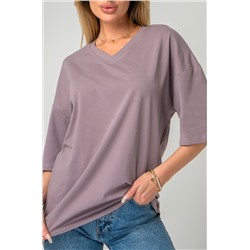 Женская футболка оверсайз с V-вырезом Happyfox