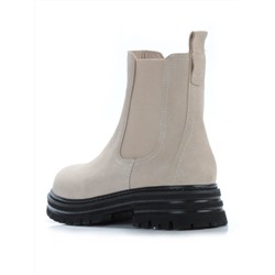 01-155-1MR BEIGE Ботинки Челси демисезонные женские (натуральная замша, байка)