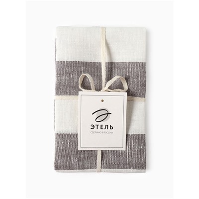 Кухонное полотенце «Этель» Graphite, 40×70 см, лён 100%, 260 г/м²