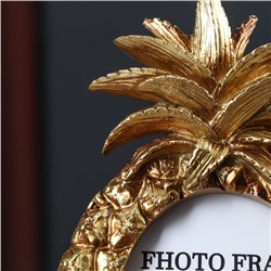 Фоторамка полистоун 10х15 см "Ананас" состаренное золото  25,5х14,3х2,2 см