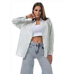 Женская рубашка оверсайз в полоску CRACPOT